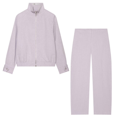 Damen Weite Leinenhose mit hoher Taille und geradem Bein Nord Taschen