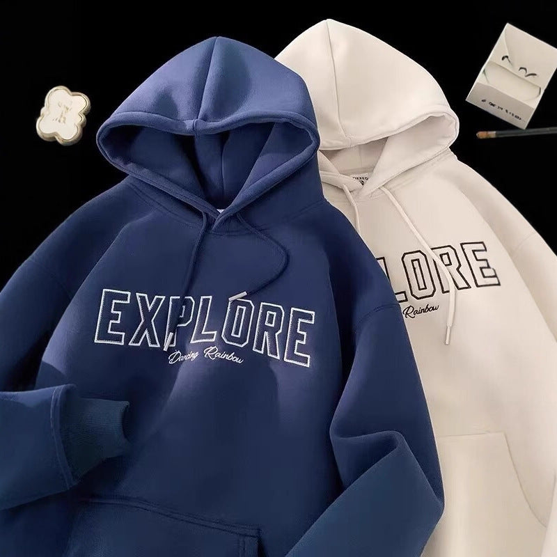 Unisex Oversized Kapuzenpullover mit Schriftzug Nord Taschen