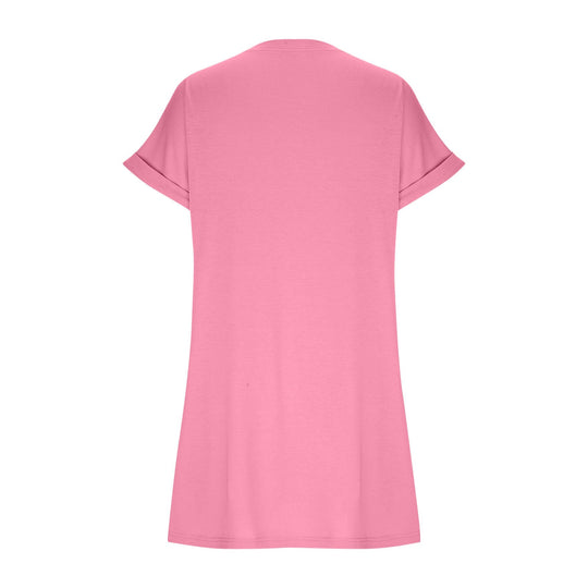 Damen lässiges T-Shirt Kleid mit praktischen Taschen