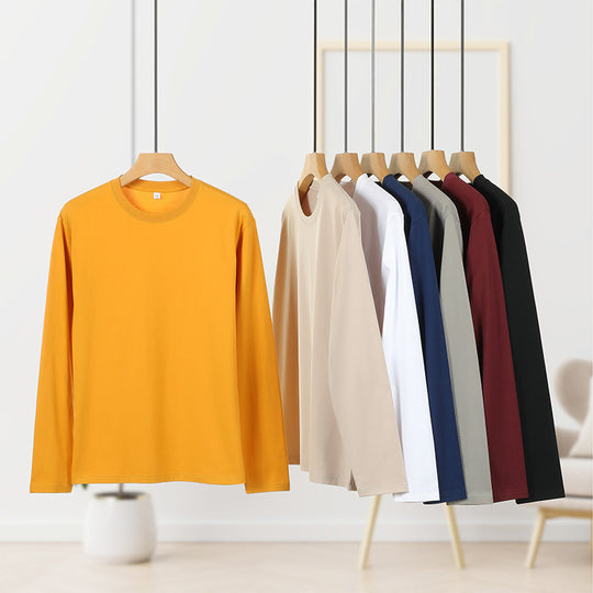 Herren Langarmshirt aus Premium-Baumwollmix mit Rundhalsausschnitt und feiner Rippstruktur Nord Taschen