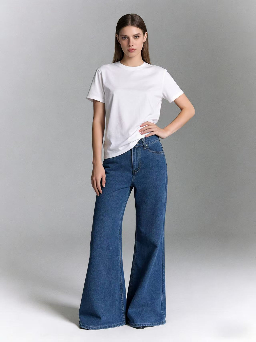 Damen hochwertiges Rundhals-Basicshirt aus Bio-Baumwolle mit Regular-Fit und verstärkten Nähten Nord Taschen