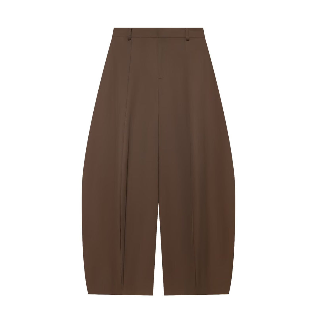 Damen Culotte-Hose mit hoher Taille, markanten Mittelfalten und kastiger Silhouette Nord Taschen
