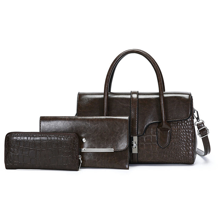 Damen Handtaschen-Set mit eleganter Prägung und praktischem Innenlayout Nord Taschen