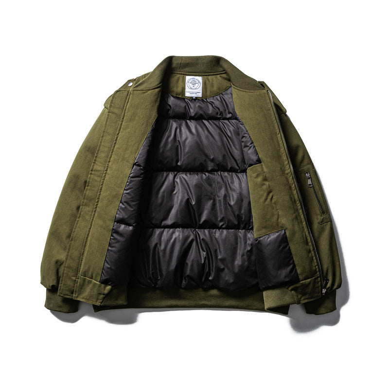 Herren Robuste Canvas-Bomberjacke mit Utility-Taschen und Rippbündchen Nord Taschen