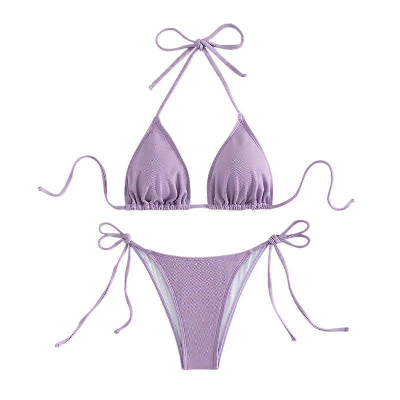 Damen Triangel-Bikini mit verstellbaren BindNord Taschenändern und hoher Beinausschnitt Nord Taschen