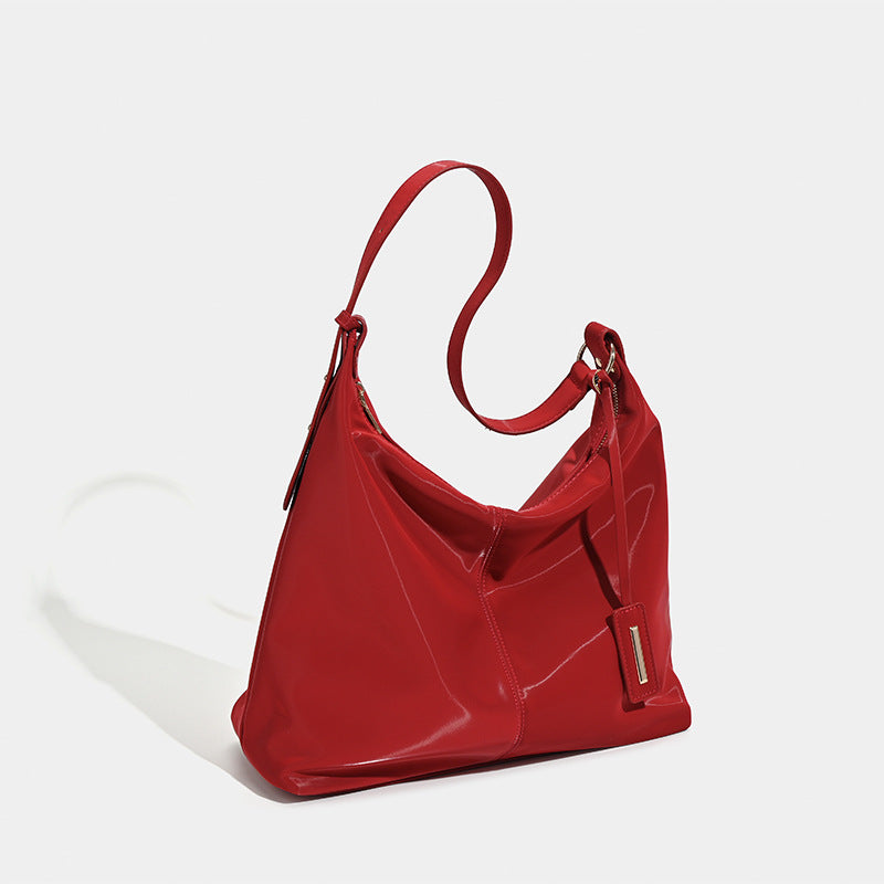 Damen Hobo-Tasche mit glänzender Oberfläche und elegantem Design Nord Taschen