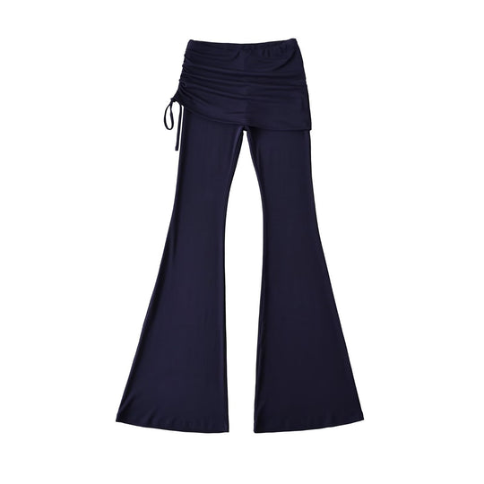 Damen Schlaghose mit integrierter Mini‑Rock‑Überlage und Kordelzug Nord Taschen