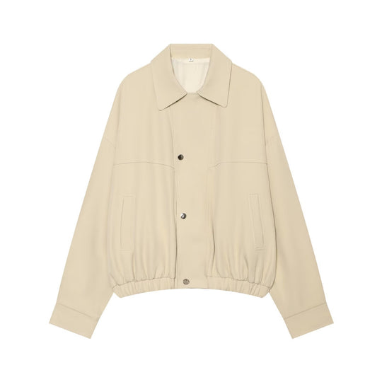 Damen Kurzgeschnittene Utility Blousonjacke mit Tunnelzugbund und aufgesetzten Eingrifftaschen Nord Taschen