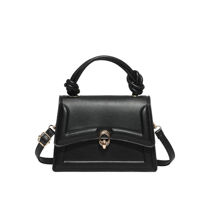 Damen elegante Umhängetasche mit geflochtenem Tragegriff und stilvollem Verschluss Nord Taschen
