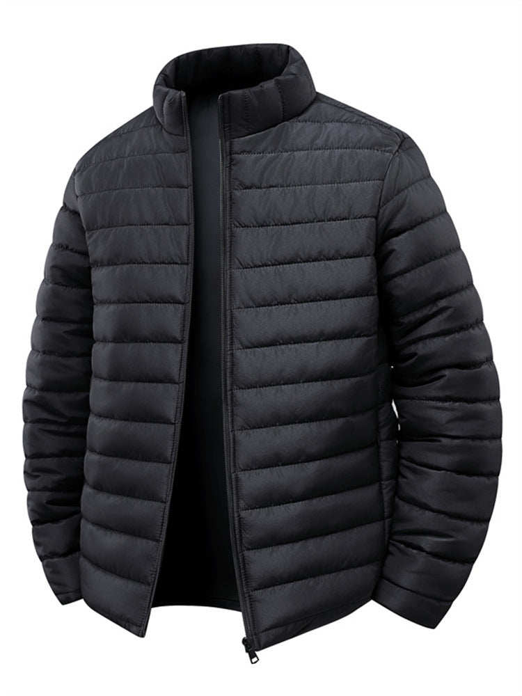 Herren Steppjacke mit leichter Thermoisolierung und hohem Stehkragen Nord Taschen