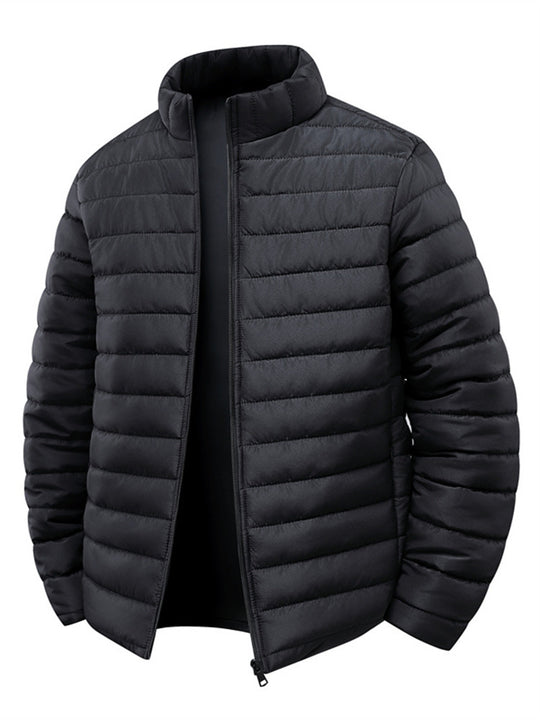 Herren Steppjacke mit leichter Thermoisolierung und hohem Stehkragen Nord Taschen