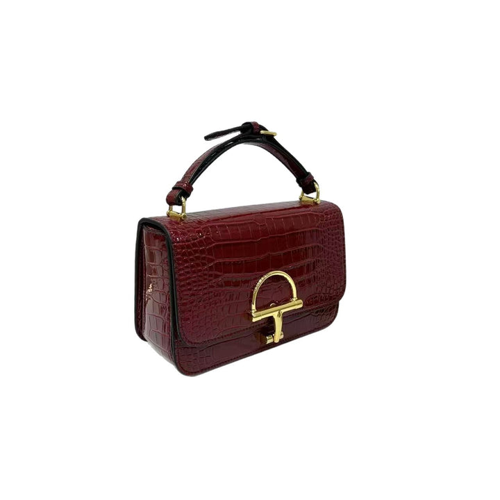 Damen elegante Lederhandtasche mit edlem Krokodilleder-Look Nord Taschen