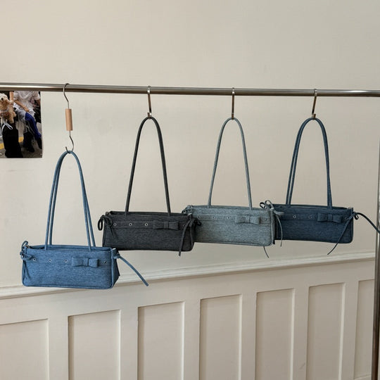 Damen elegante Umhängetasche mit dekorativen Schleifendetails Nord Taschen