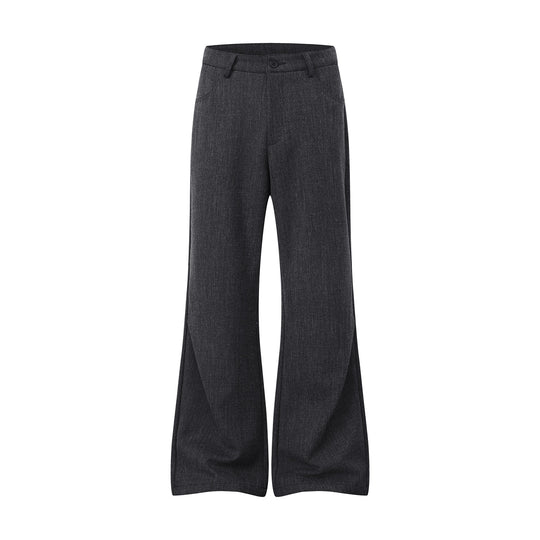 Damen Weite High‑Waist Culotte-Hose aus strukturierter Wollmischung Nord Taschen