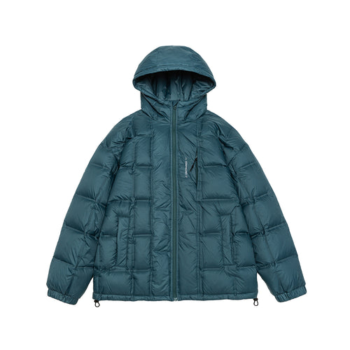 Unisex Oversize Steppjacke mit Kapuze, Daunenoptik und Tunnelzug Nord Taschen