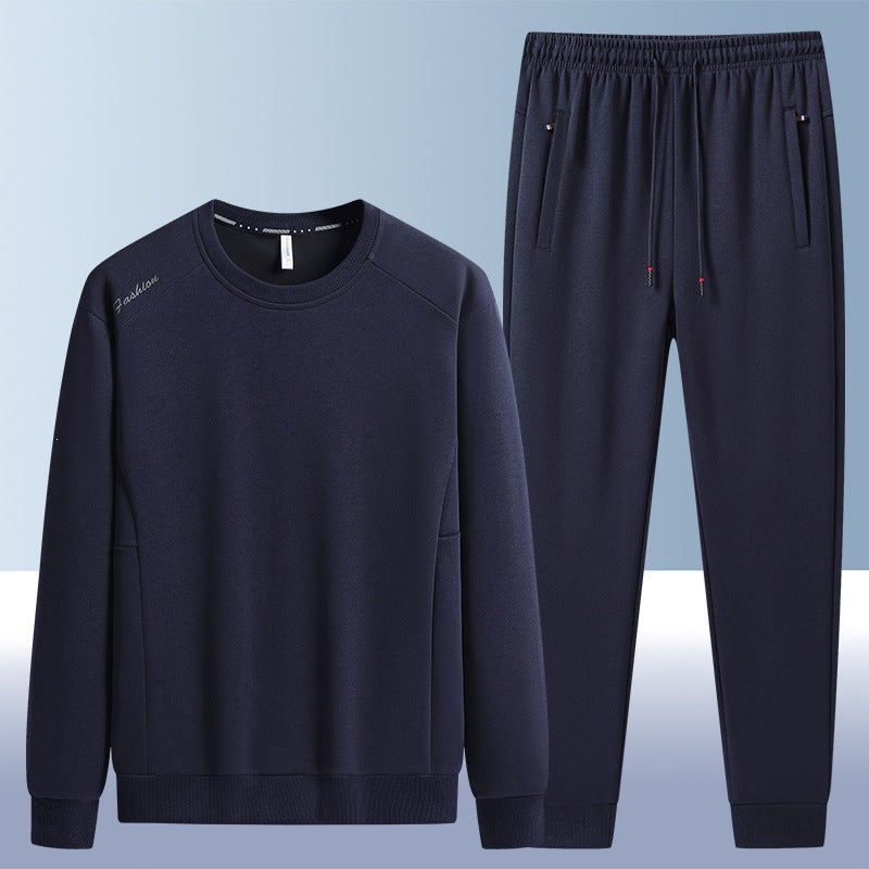 Herren Komfortables Mikrofleece-Trainingsset mit Rundhals‑Sweatshirt & tapered Jogginghose Nord Taschen