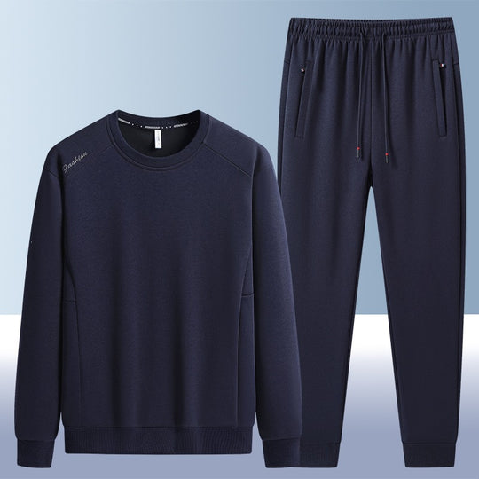 Herren Komfortables Mikrofleece-Trainingsset mit Rundhals‑Sweatshirt & tapered Jogginghose Nord Taschen