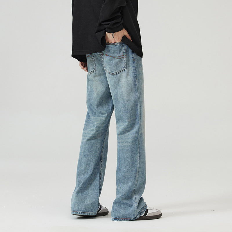 Herren Ausgestellte Vintage-Jeans mit weitem Bein, tiefem Bund und extra langer Länge Nord Taschen