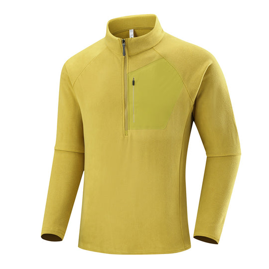 Herren Leichter Performance-Fleecepullover mit Viertel-Reißverschluss und Brusttasche Nord Taschen