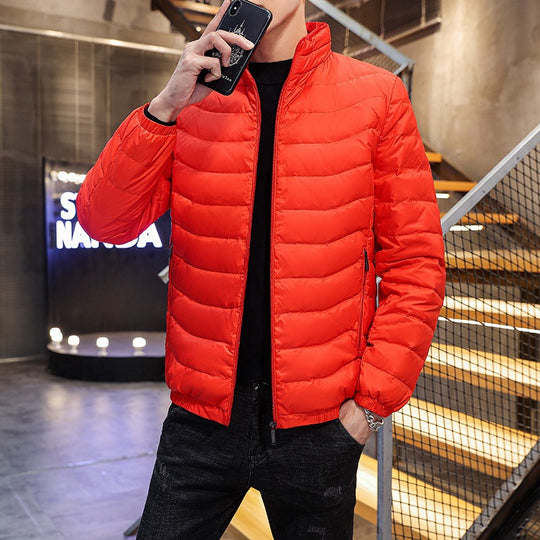 Herren Leichte gesteppte Daunenoptik-Jacke mit Stehkragen Nord Taschen