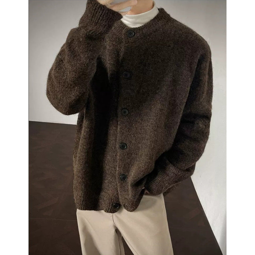 Herren Lockere Strickjacke mit Knöpfen Nord Taschen