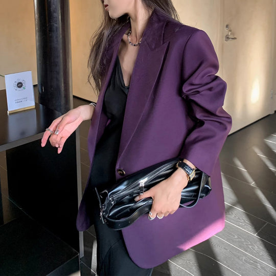 Damen Stilvoller Oversized Blazer Nord Taschen