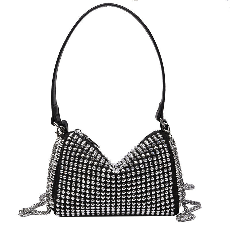 Damen Glamouröse Handtasche mit funkelnden Strassakzenten Nord Taschen