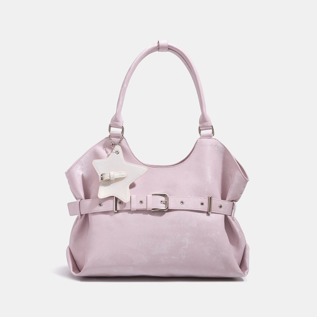 Damen oversized Shopper-Tasche mit abnehmbarer Gurte und trendigem Sternanhänger Nord Taschen