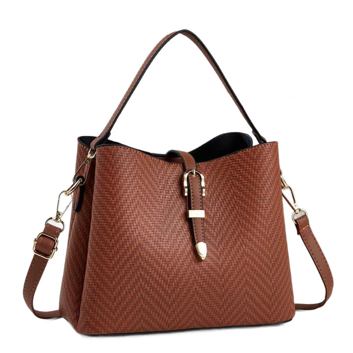 Damen Handtasche mit modernem Zickzack-Muster und abnehmbarem Schultergurt Nord Taschen