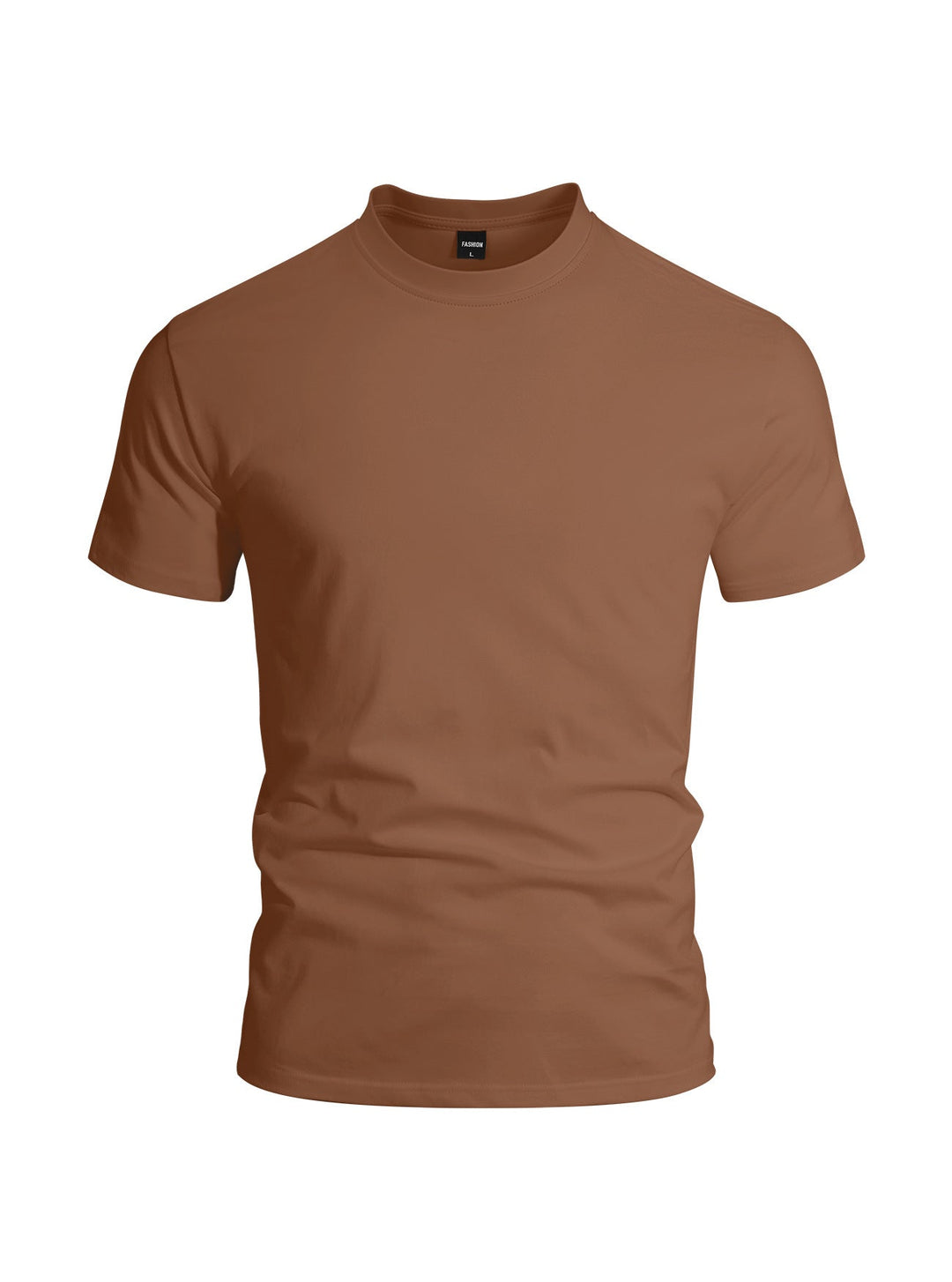 Herren nan eng anliegendes Rundhals-Basicshirt aus Singlejersey mit verstärktem Nackenband