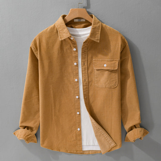 Herren Cordshirt im Overshirt‑Stil mit Brustpatte und entspannter Passform Nord Taschen