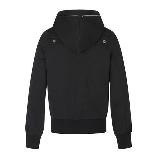 Damen Kapuzen-Sweatjacke mit hohem Stehkragen, kontrastierenden Ziernähten und durchgehendem Reißverschluss Nord Taschen