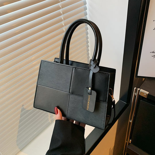Damen elegante Handtasche mit strukturiertem Patchwork-Design Nord Taschen