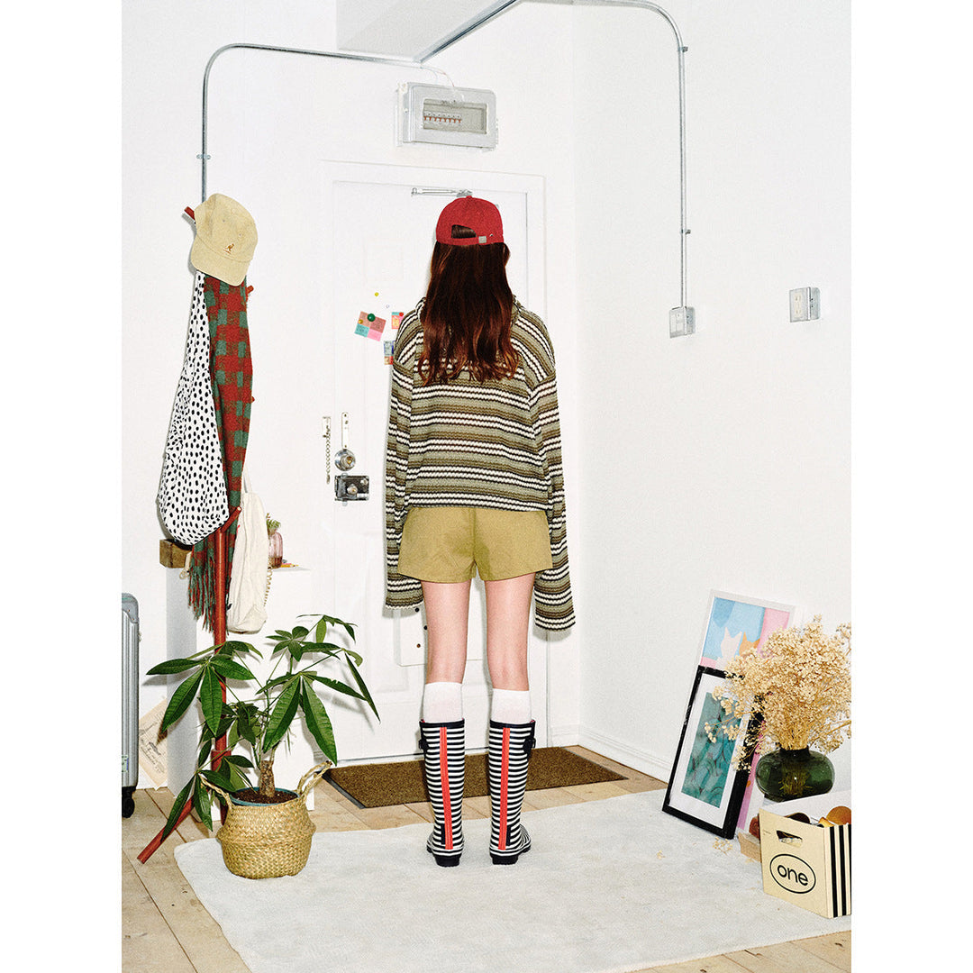Damen Strick‑Kapuzenpullover mit Katzenohren und Kängurutasche Nord Taschen