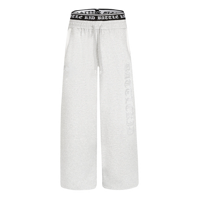 Damen weite Lounge-Jogginghose mit hohem Logobund, Gothic-Print und Kordelzug Nord Taschen