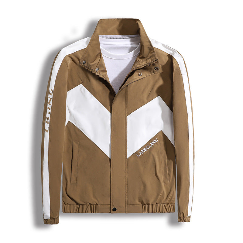 Herren Sportliche Übergangsjacke mit hohem Kragen und modernen geometrischen Akzenten Nord Taschen