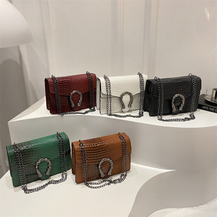 Damen elegante Handtasche mit stilvollem Schlangenverschluss Nord Taschen