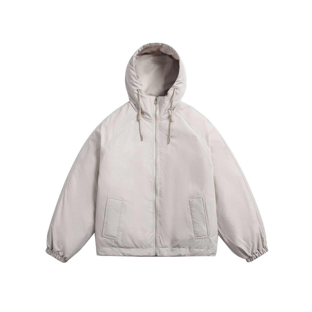 Unisex Kurz geschnittene wattierte Kapuzenjacke im Boxy‑Cut mit elastischem Saum Nord Taschen