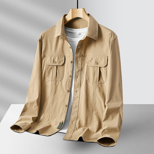 Herren Outdoor-Hemd mit Brustklappen, Ripstop-Gewebe und Regular-Fit Nord Taschen