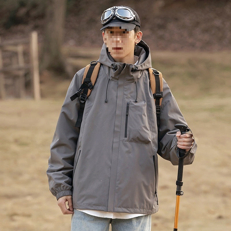 Damen technische Oversize-Outdoorjacke mit Kapuze, wasserabweisender Hülle & Kordelzug Nord Taschen