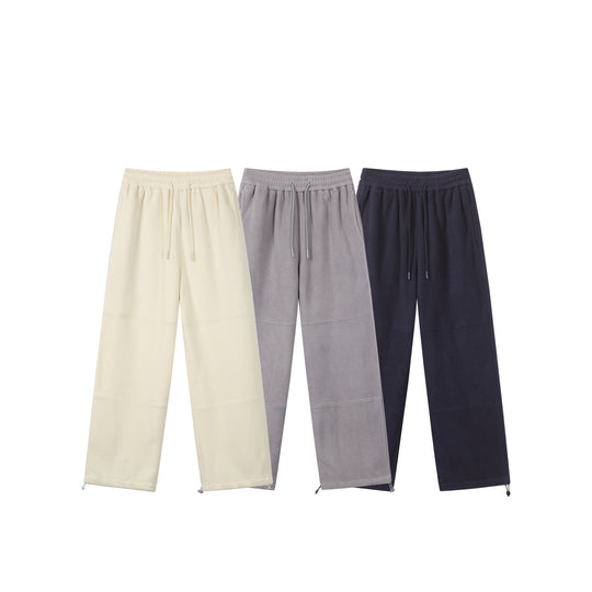 Damen Weite Fleece-Jogginghose mit Tunnelzugbund, Eingrifftaschen und verstellbarem Saum Nord Taschen