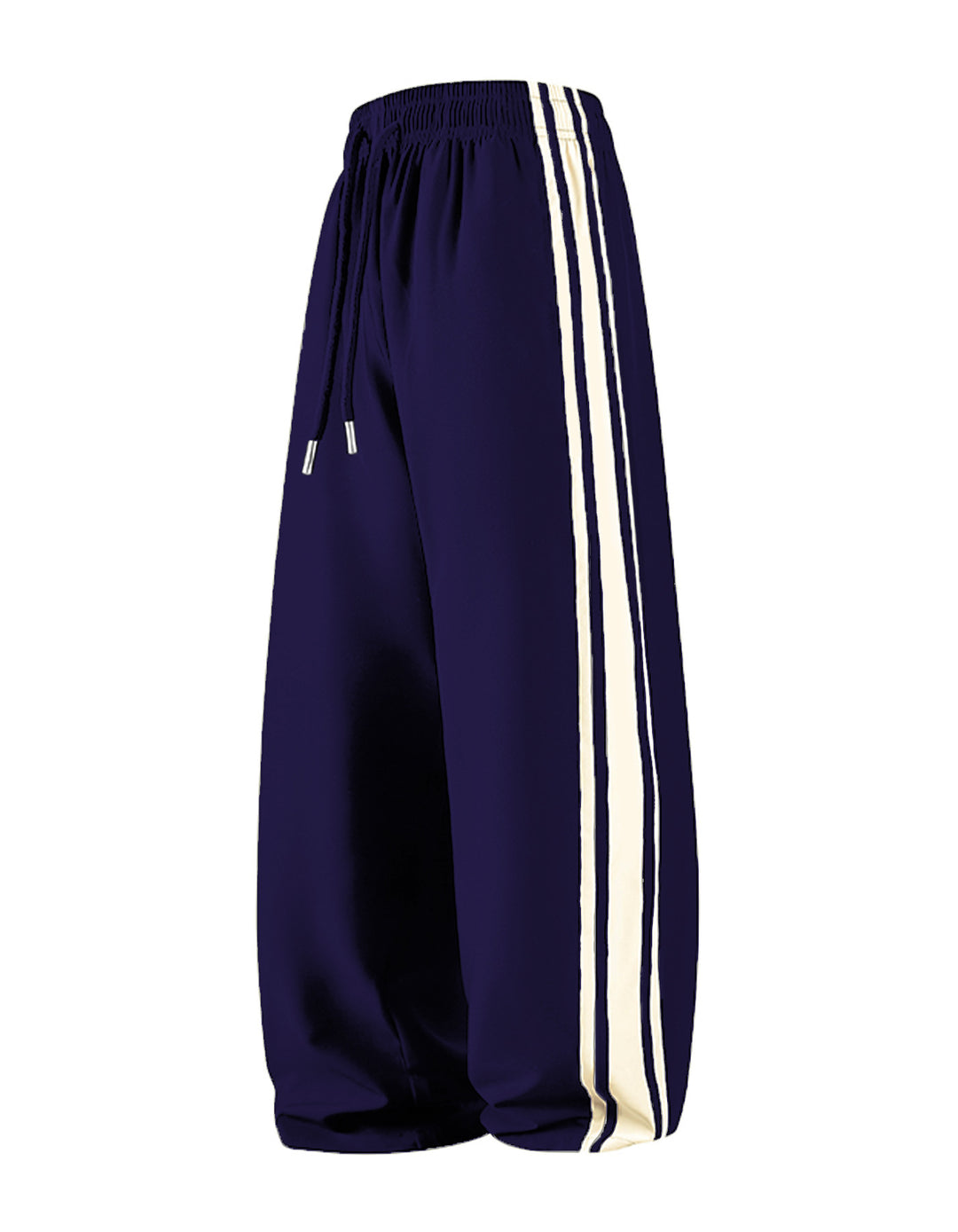 Damen Weite Trackpants mit Tunnelzugbund und seitlichen Kontraststreifen Nord Taschen
