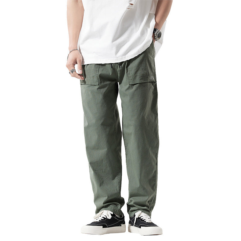 Herren Baggy-Cargo-Hose im Workwear-Look mit elastischem Kordelbund, aufgesetzten Klapptaschen und verstärkten Nähten Nord Taschen
