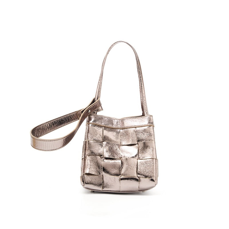 Damen trendige Schultertasche im modernen Flecht-Design Nord Taschen