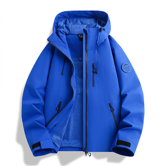 Damen Leichte wasserdichte Kapuzenjacke mit Teddy‑Charm und verdeckten Reißverschlusstaschen Nord Taschen
