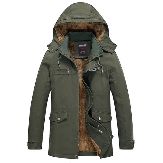 Herren mittellanger Fieldparka im Urban-Style mit Teddyfleece-Innenfutter Nord Taschen