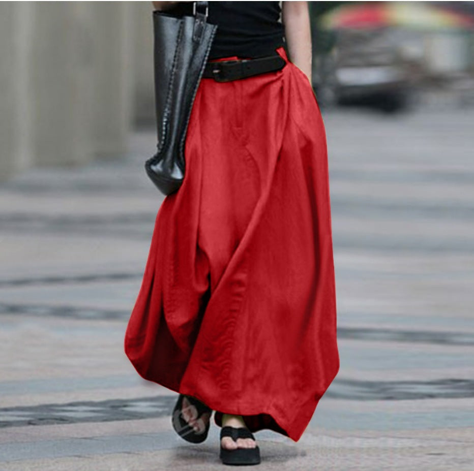 Damen Maxirock mit fließendem Schnitt und elegantem Fall Nord Taschen