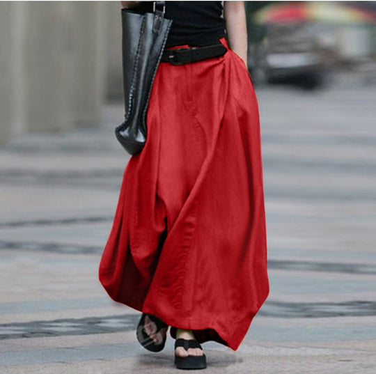 Damen Maxirock mit fließendem Schnitt und elegantem Fall Nord Taschen