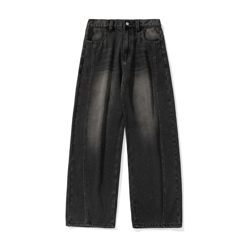Damen Weite High-Waist-Jeanshose mit Mittelnaht-Panels und Balloon-Schnitt Nord Taschen