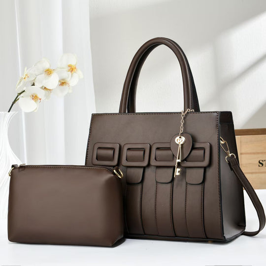 Damen trendige Handtasche mit abnehmbarem Kosmetiktäschchen Nord Taschen